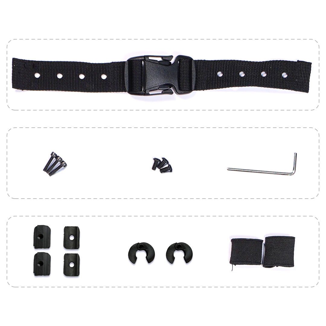 EasiCyco floating backpack accessories set with waterproof dry bag, clips, and straps for kayaking and water sports