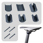 Universal non-round seatpost adapter with adjustable clamp for bike seatpost fitting
