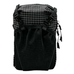 Black EasiCyco shoulder strap phone pouch with a white grid pattern and front mesh pocket